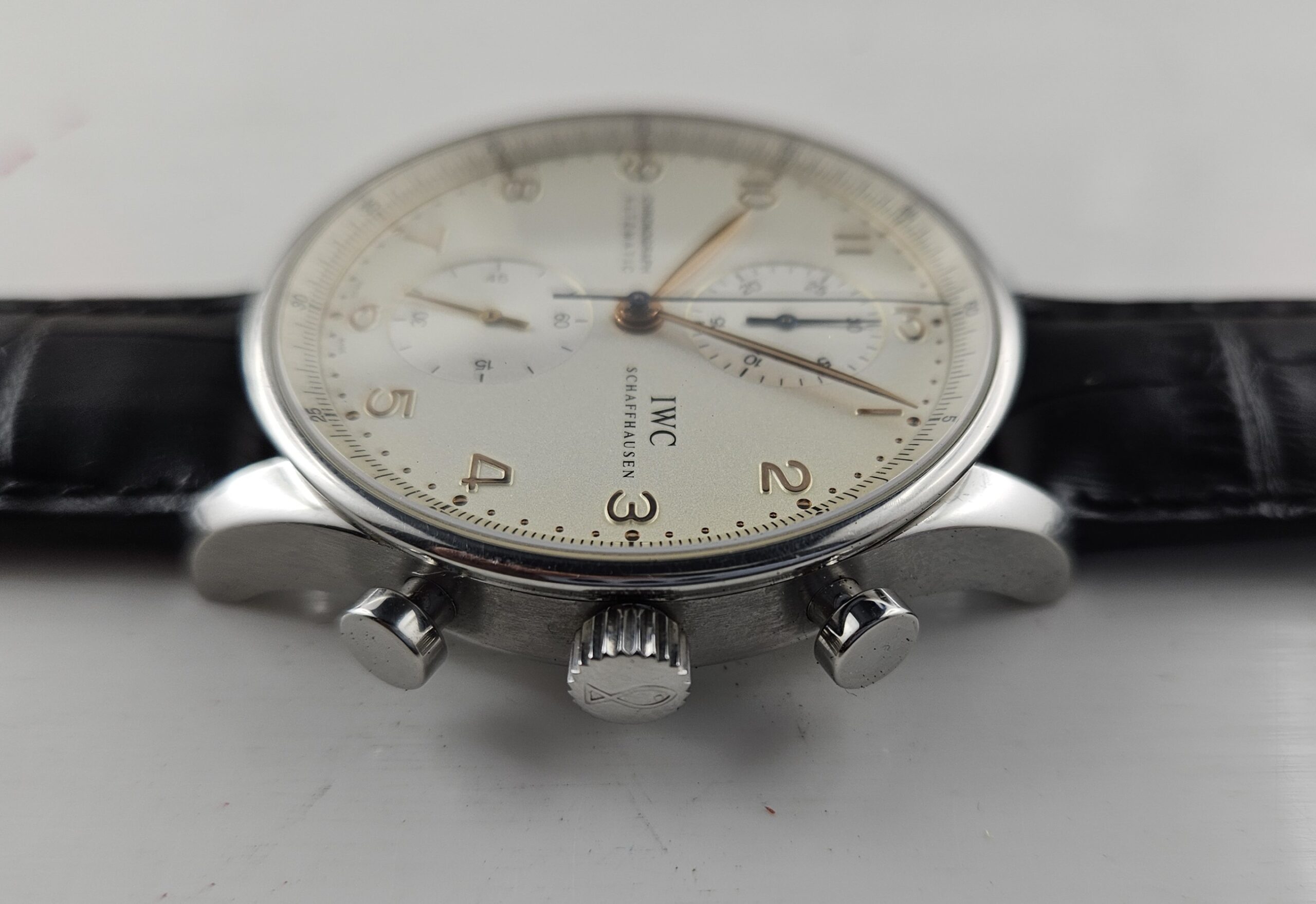 WC Portuguese Chronograph 41mm Rif. IW371401 – Quadrante Bianco (Full Set 2001 – Cinturino Nuovo) - immagine 8