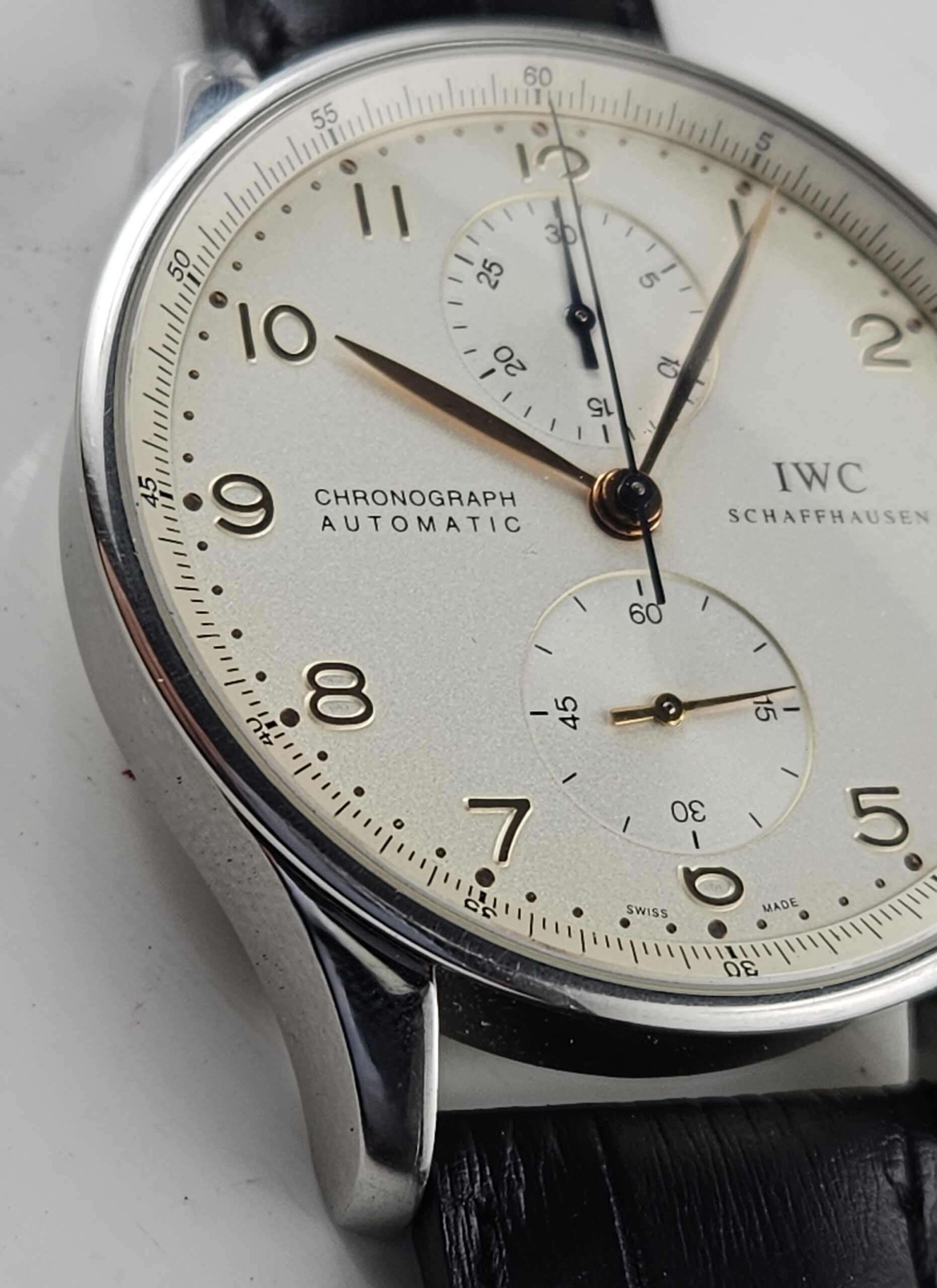 WC Portuguese Chronograph 41mm Rif. IW371401 – Quadrante Bianco (Full Set 2001 – Cinturino Nuovo) - immagine 13