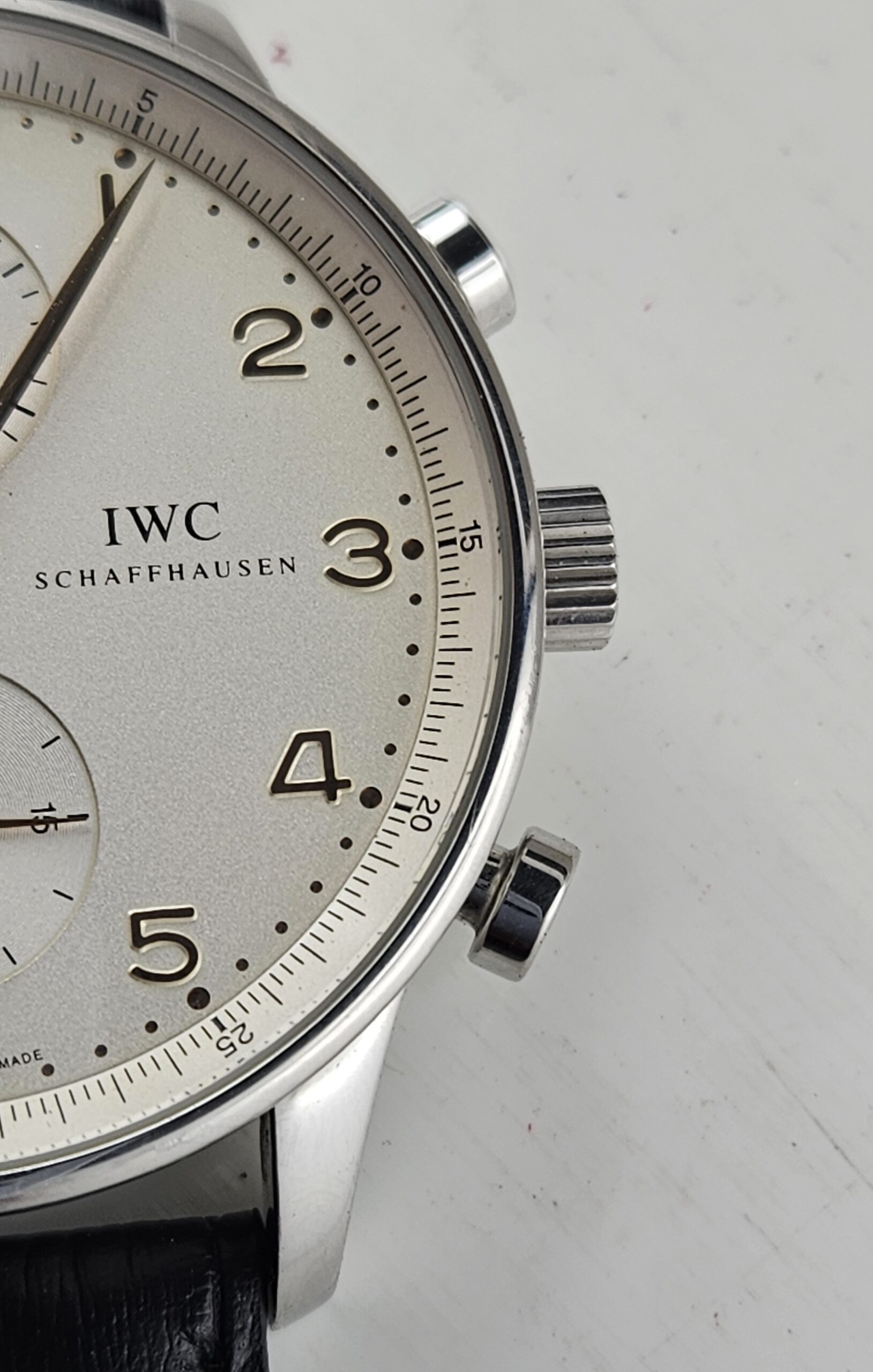 WC Portuguese Chronograph 41mm Rif. IW371401 – Quadrante Bianco (Full Set 2001 – Cinturino Nuovo) - immagine 15