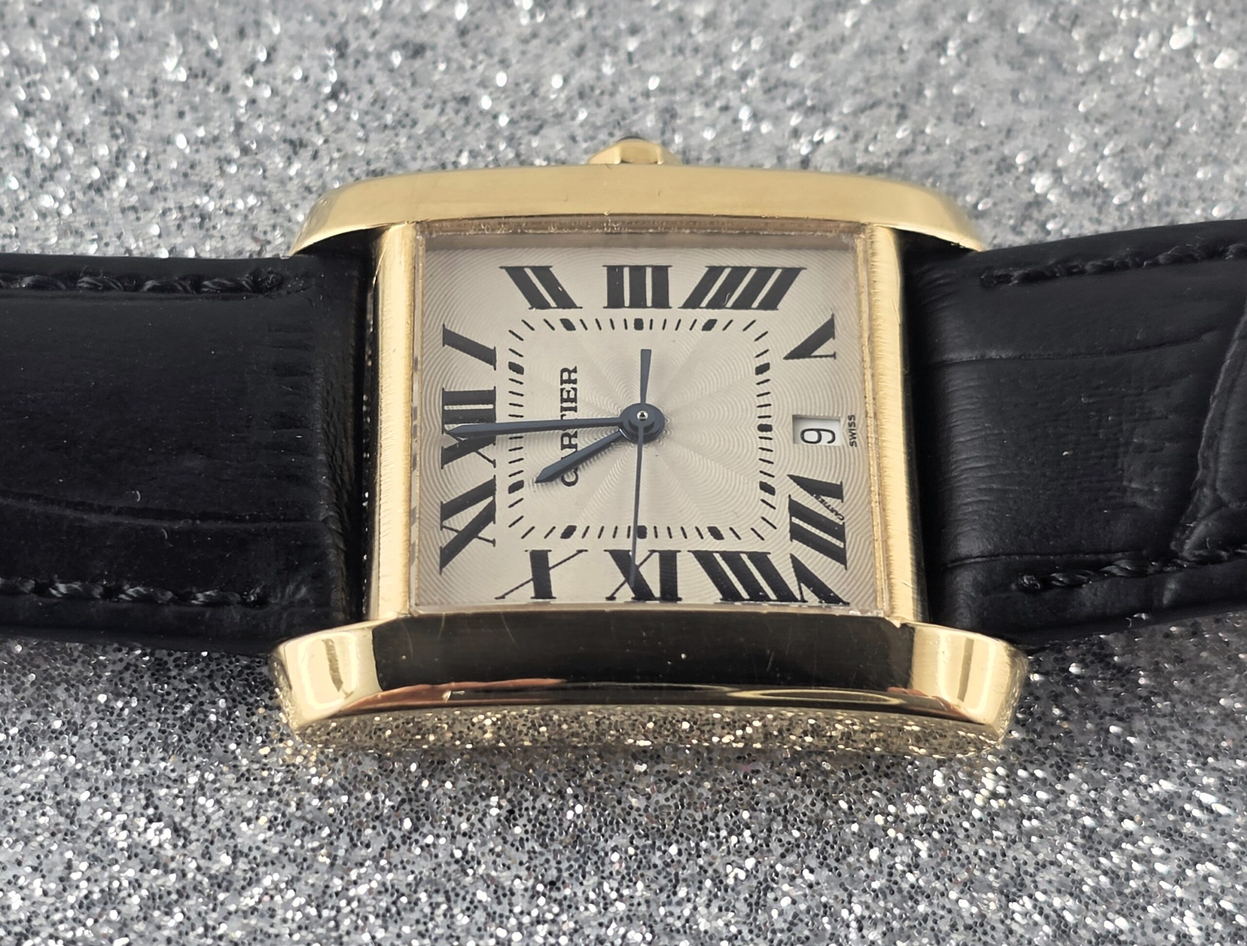 Cartier Tank Française MM (Rif. 1840) – Oro Giallo 18kt (Cinturino in Pelle) solo orologio - Image 7