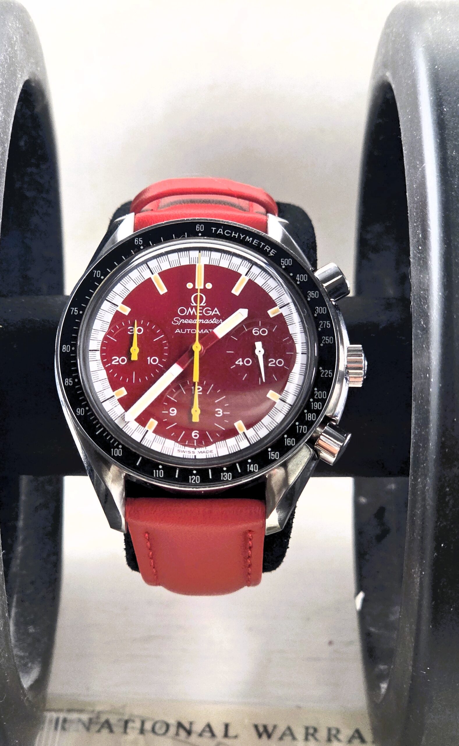Omega Speedmaster Reduced Michael Schumacher 1ª Serie Rif. 3810.61.41 – Quadrante Rosso (Full Set 1996) - immagine 14