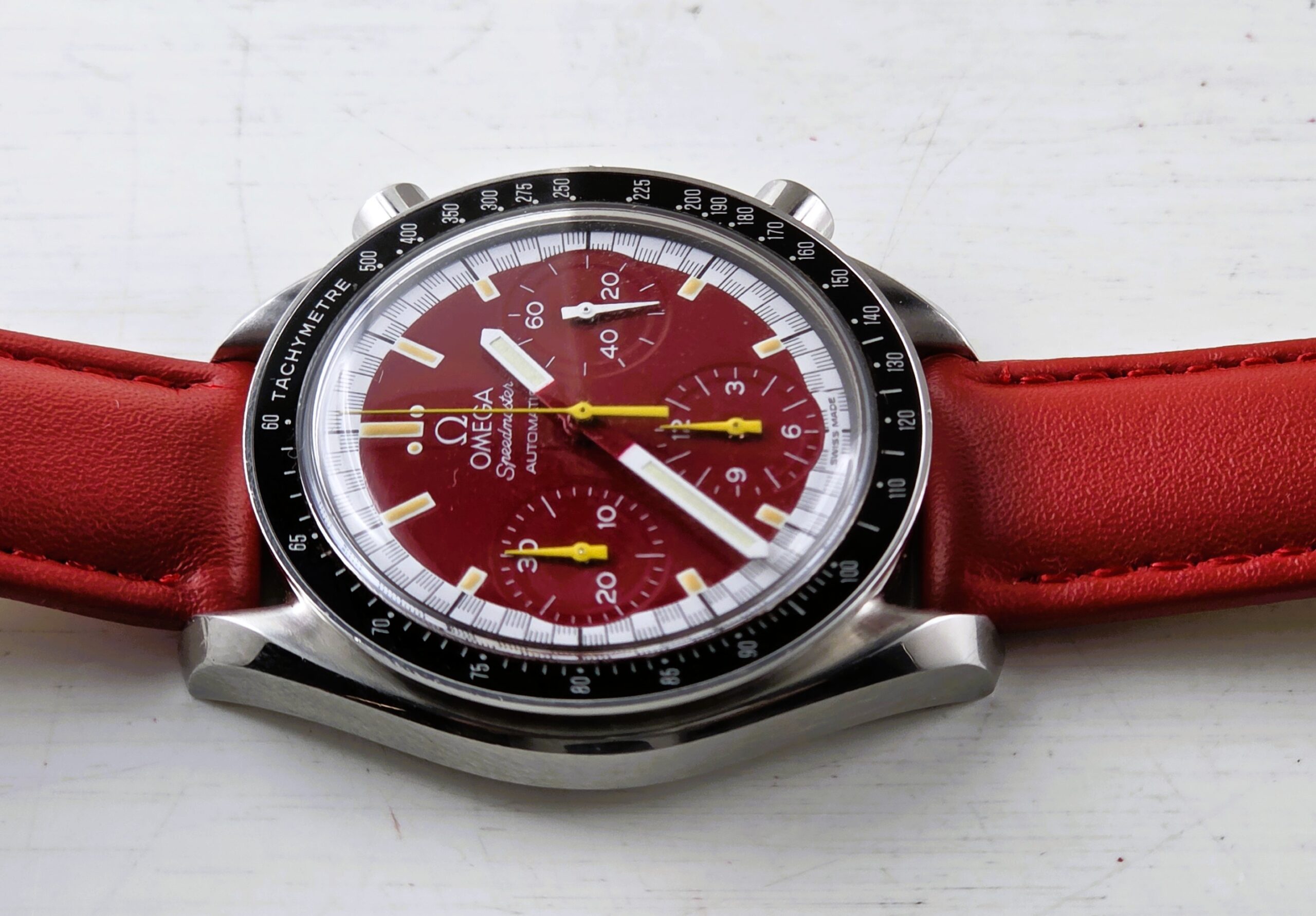 Omega Speedmaster Reduced Michael Schumacher 1ª Serie Rif. 3810.61.41 – Quadrante Rosso (Full Set 1996) - immagine 13