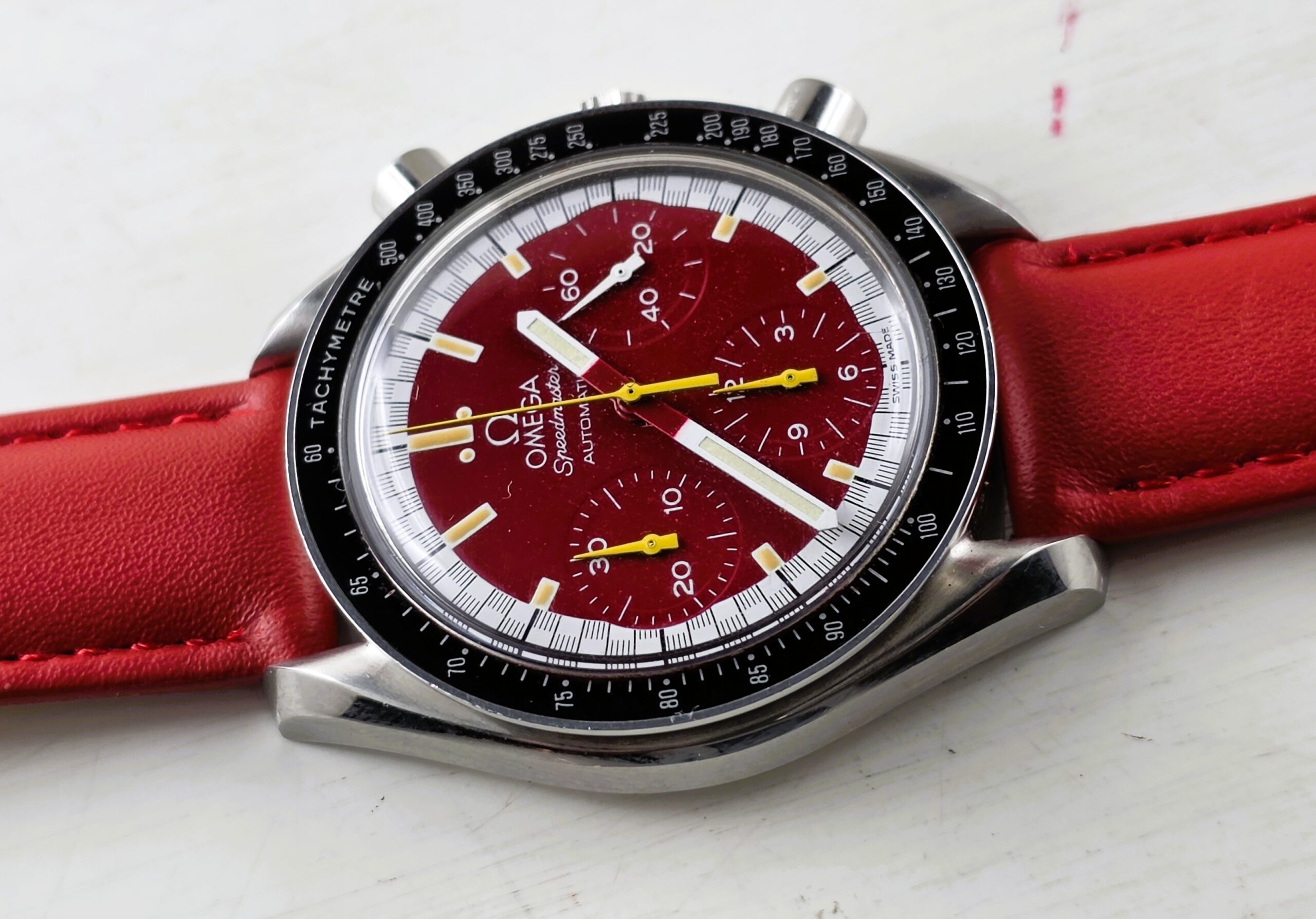 Omega Speedmaster Reduced Michael Schumacher 1ª Serie Rif. 3810.61.41 – Quadrante Rosso (Full Set 1996) - immagine 9