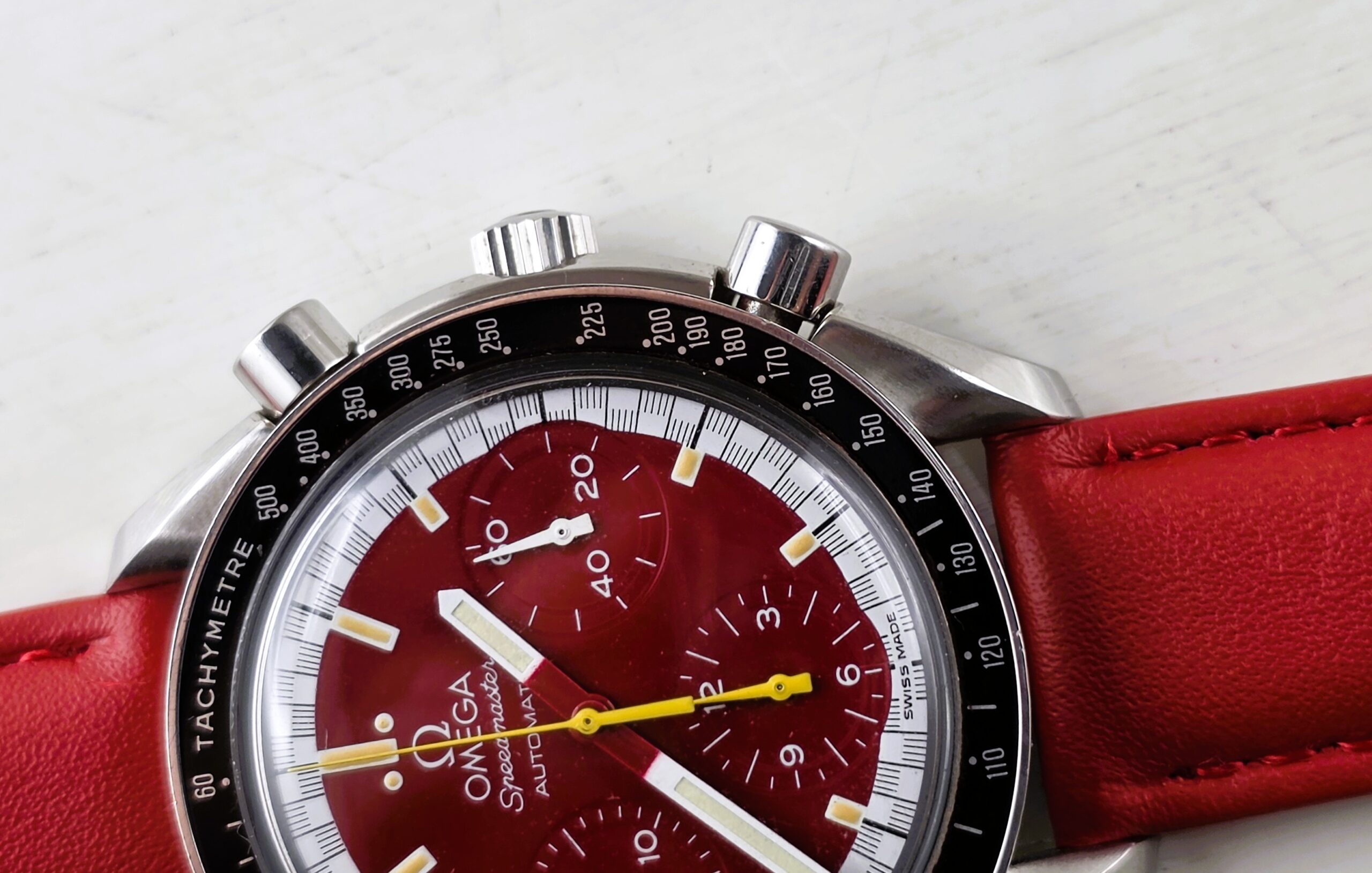 Omega Speedmaster Reduced Michael Schumacher 1ª Serie Rif. 3810.61.41 – Quadrante Rosso (Full Set 1996) - immagine 10