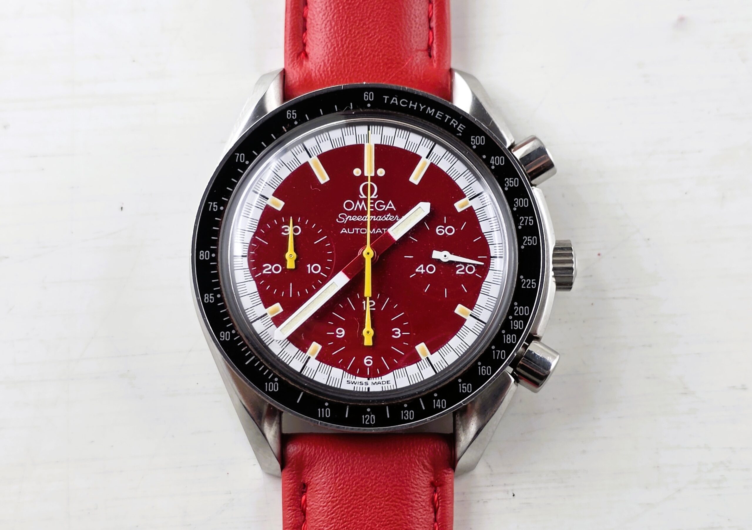 Omega Speedmaster Reduced Michael Schumacher 1ª Serie Rif. 3810.61.41 – Quadrante Rosso (Full Set 1996) - immagine 5