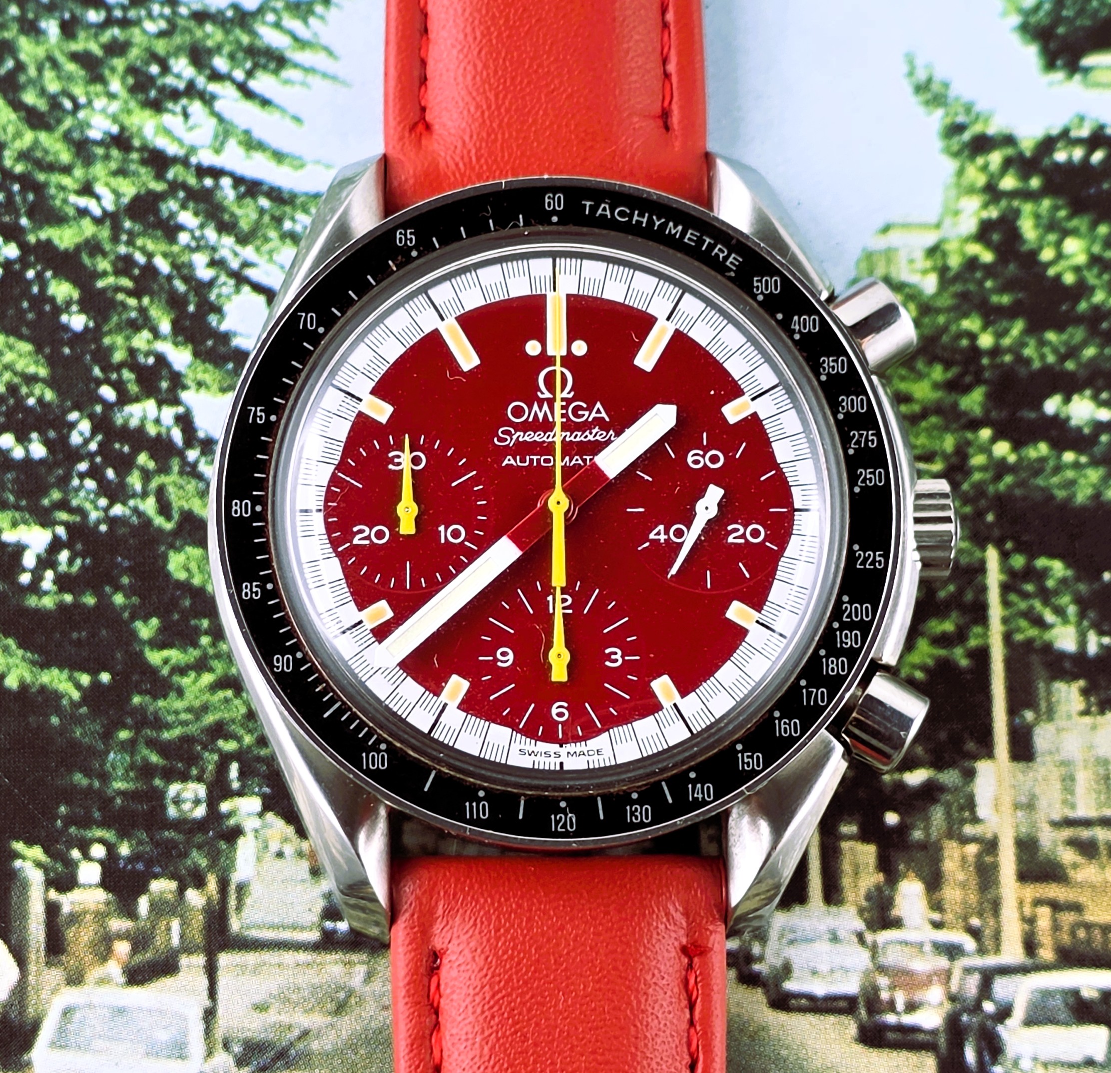 Omega Speedmaster Reduced Michael Schumacher 1ª Serie Rif. 3810.61.41 – Quadrante Rosso (Full Set 1996)