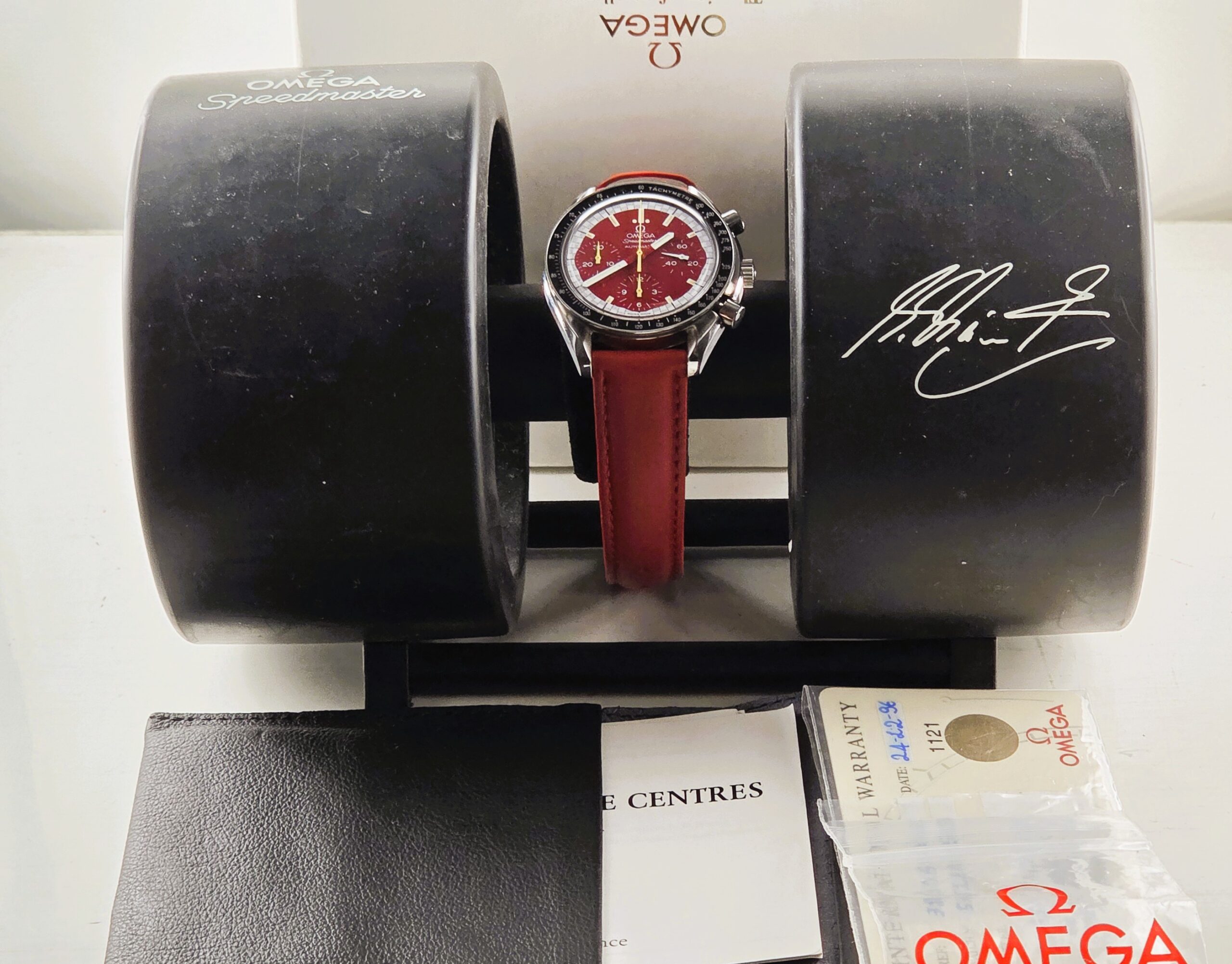 Omega Speedmaster Reduced Michael Schumacher 1ª Serie Rif. 3810.61.41 – Quadrante Rosso (Full Set 1996) - immagine 2