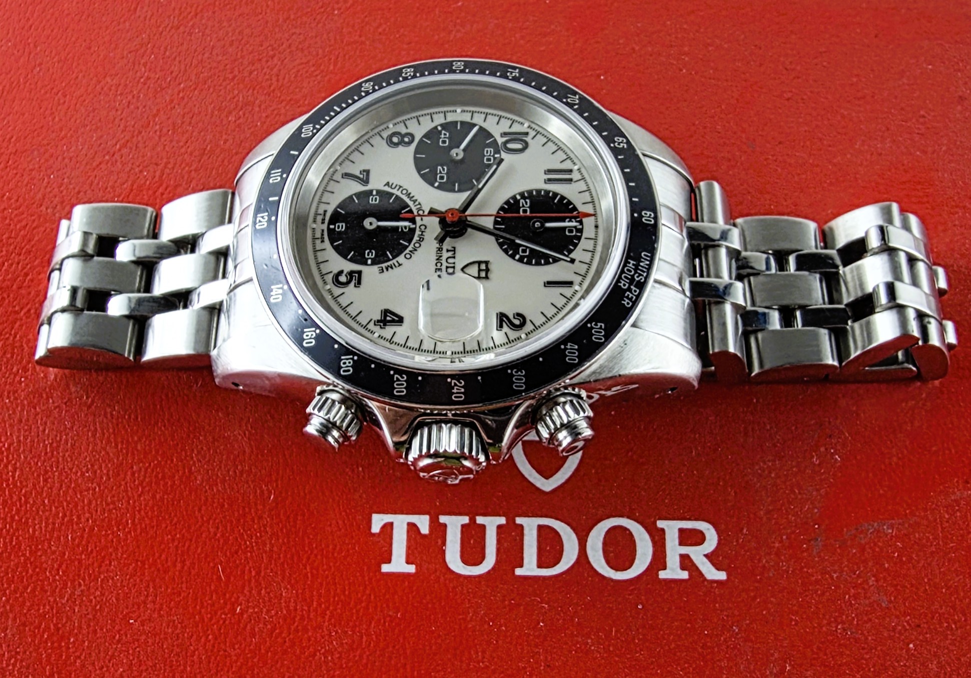 Tudor Prince Date Chrono 40mm Rif. 79260 – Quadrante Panda Bianco Porcellana & Nero (Solo Orologio – Anno 2001) - immagine 6
