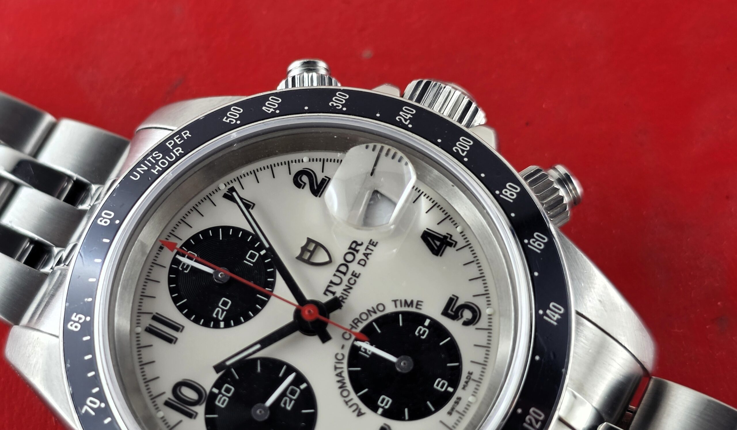 Tudor Prince Date Chrono 40mm Rif. 79260 – Quadrante Panda Bianco Porcellana & Nero (Solo Orologio – Anno 2001) - immagine 9