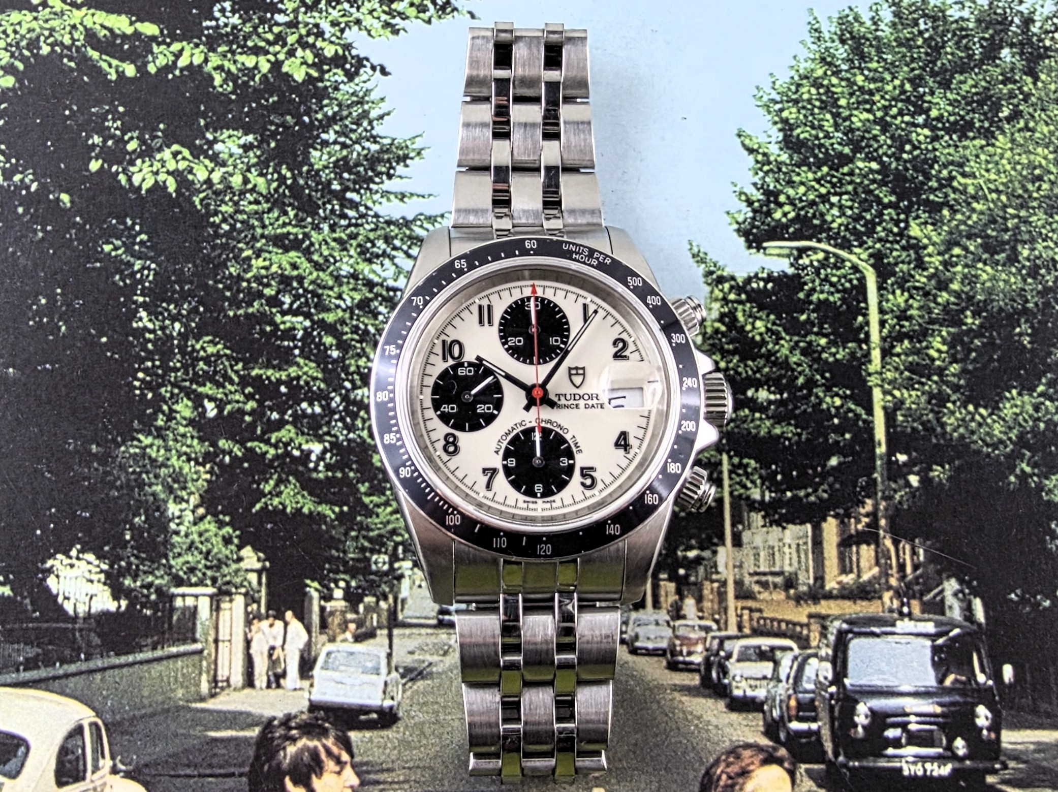 Tudor Prince Date Chrono 40mm Rif. 79260 – Quadrante Panda Bianco Porcellana & Nero (Solo Orologio – Anno 2001) - immagine 7