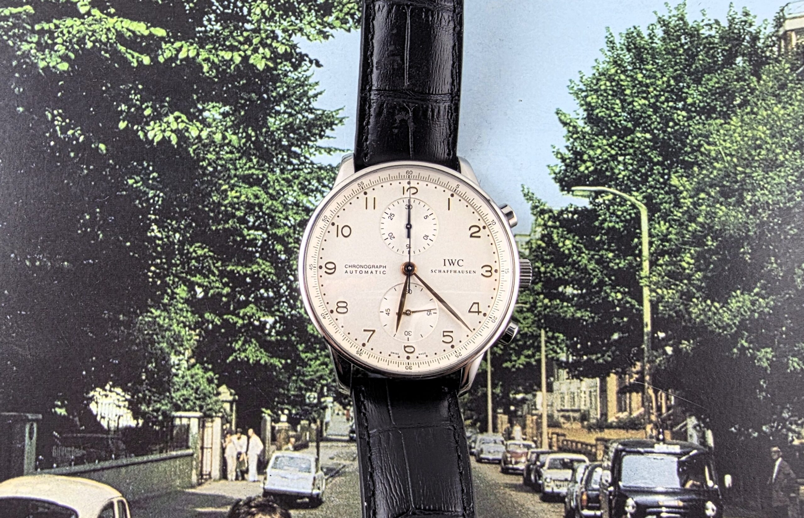 WC Portuguese Chronograph 41mm Rif. IW371401 – Quadrante Bianco (Full Set 2001 – Cinturino Nuovo) - immagine 17
