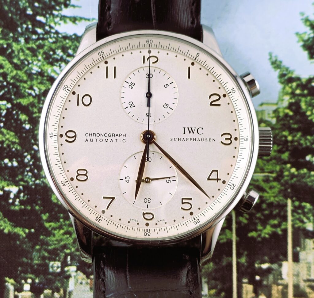 WC Portuguese Chronograph 41mm Rif. IW371401 – Quadrante Bianco (Full Set 2001 – Cinturino Nuovo)