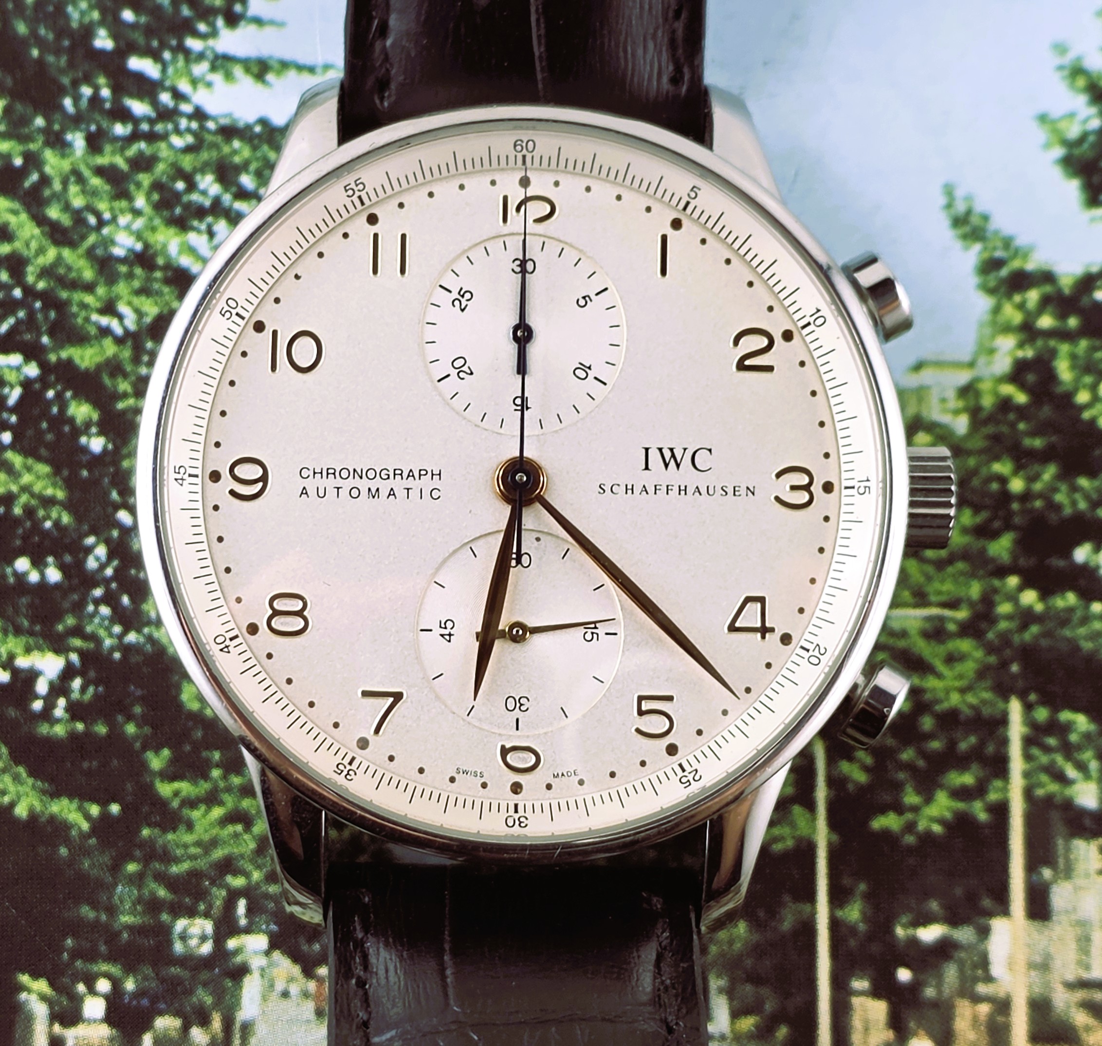 WC Portuguese Chronograph 41mm Rif. IW371401 – Quadrante Bianco (Full Set 2001 – Cinturino Nuovo)