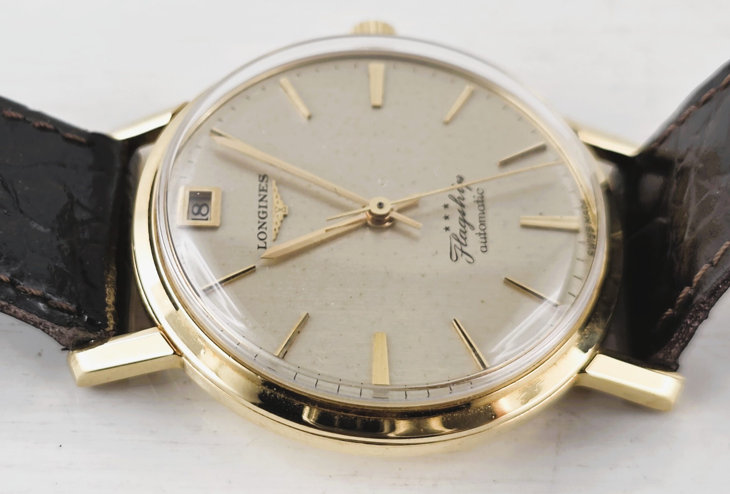 Longines Flagship Automatic 35mm Oro Giallo 18k – Rif. 3407 Raro (Anno 1964) - immagine 7
