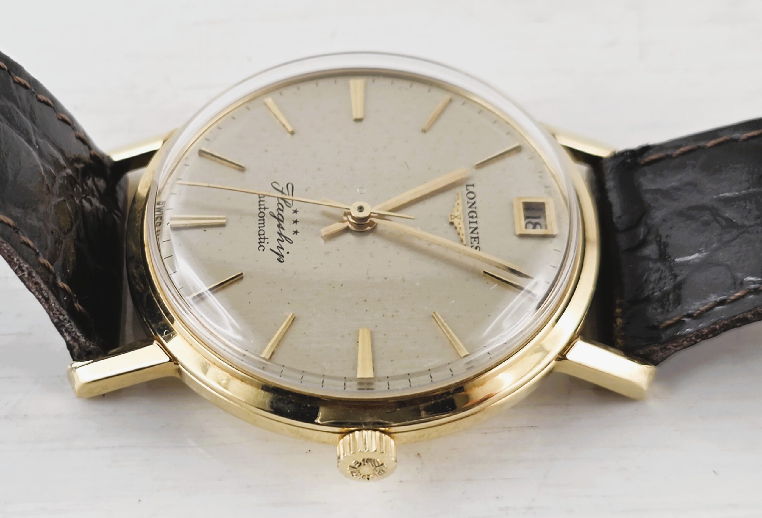 Longines Flagship Automatic 35mm Oro Giallo 18k – Rif. 3407 Raro (Anno 1964) - immagine 8