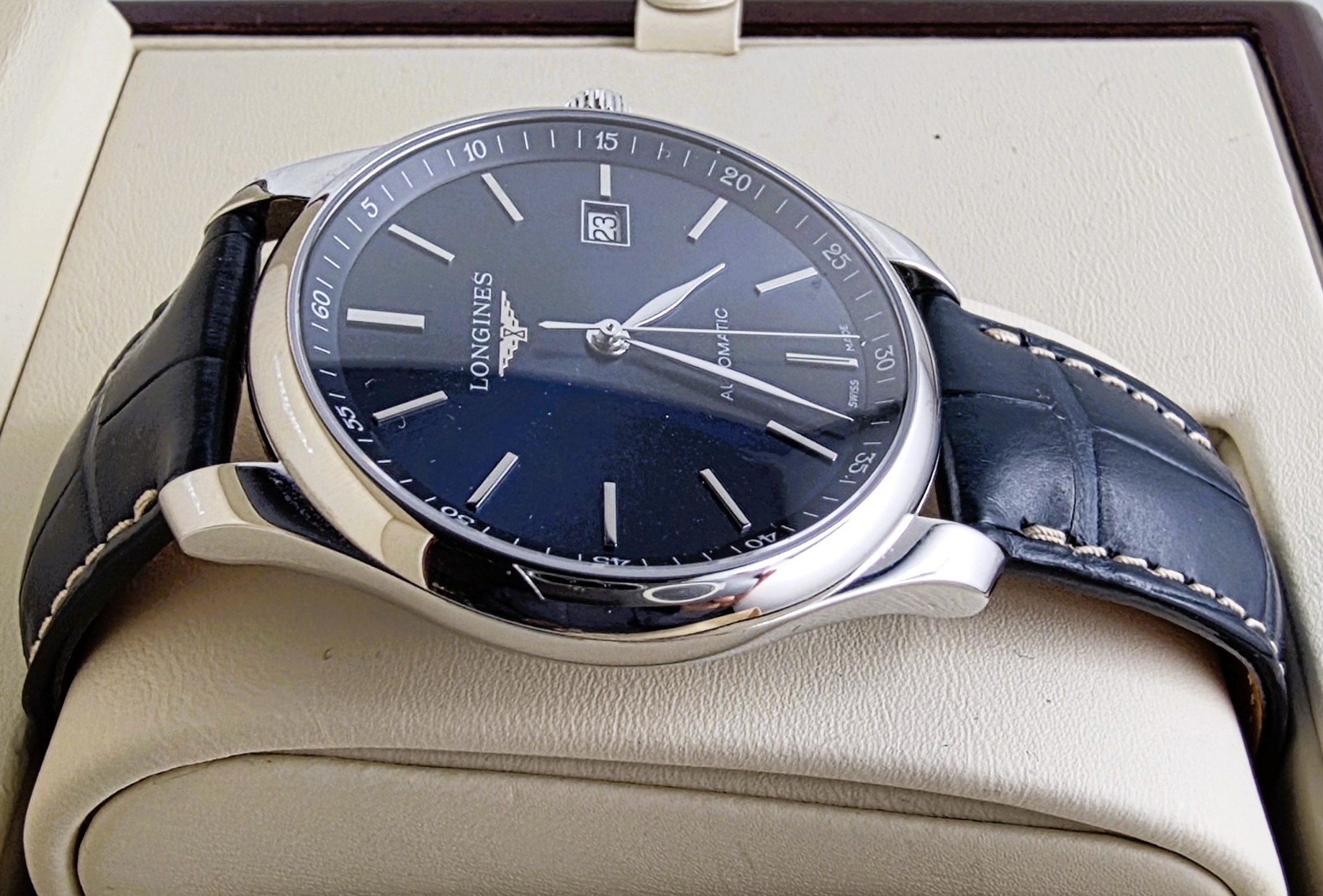 Longines Master Collection 42mm Blu – Rif. L2.893.4.92.0 (Mai Usato - Full Set 2024) - immagine 4