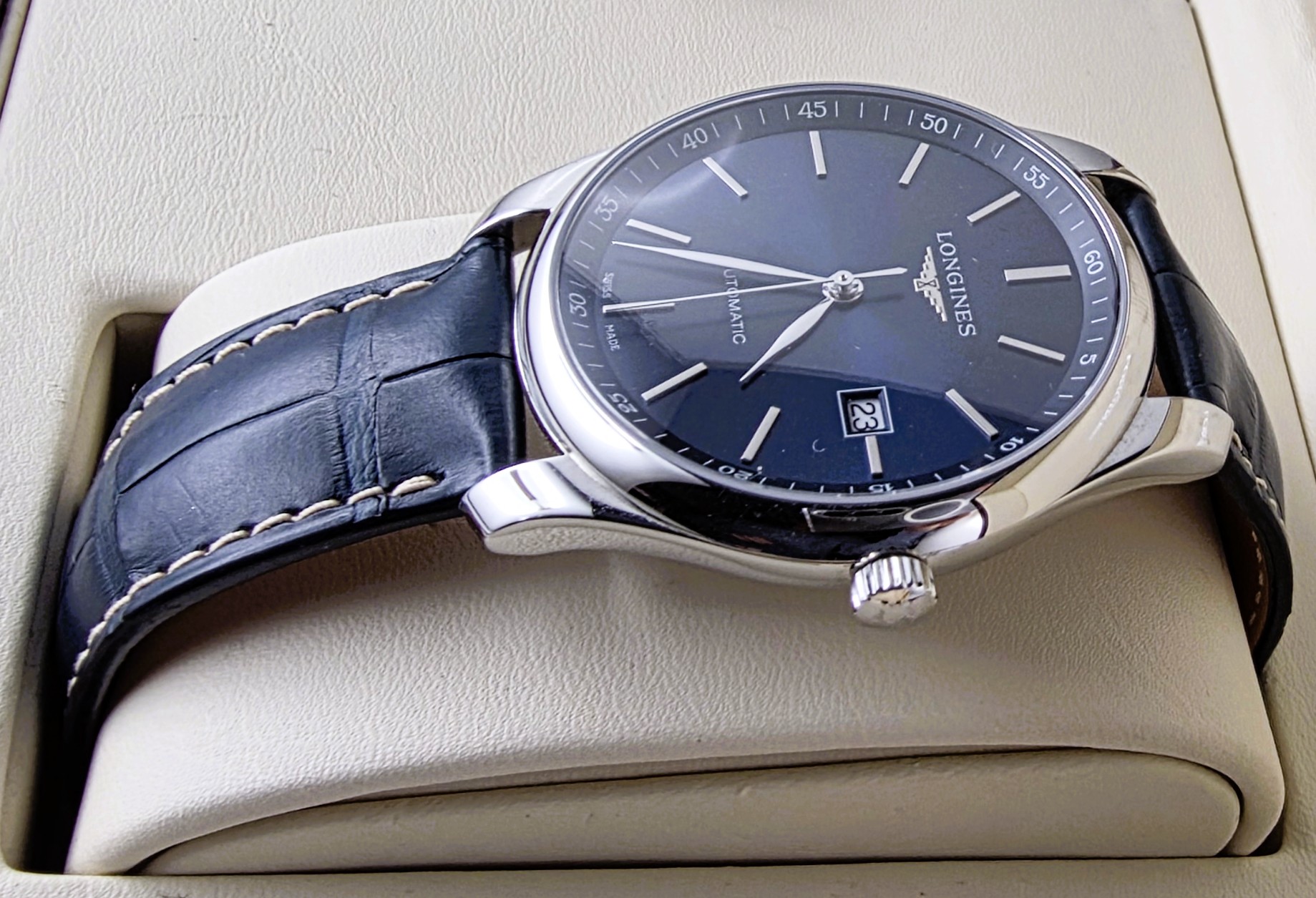 Longines Master Collection 42mm Blu – Rif. L2.893.4.92.0 (Mai Usato - Full Set 2024) - immagine 5