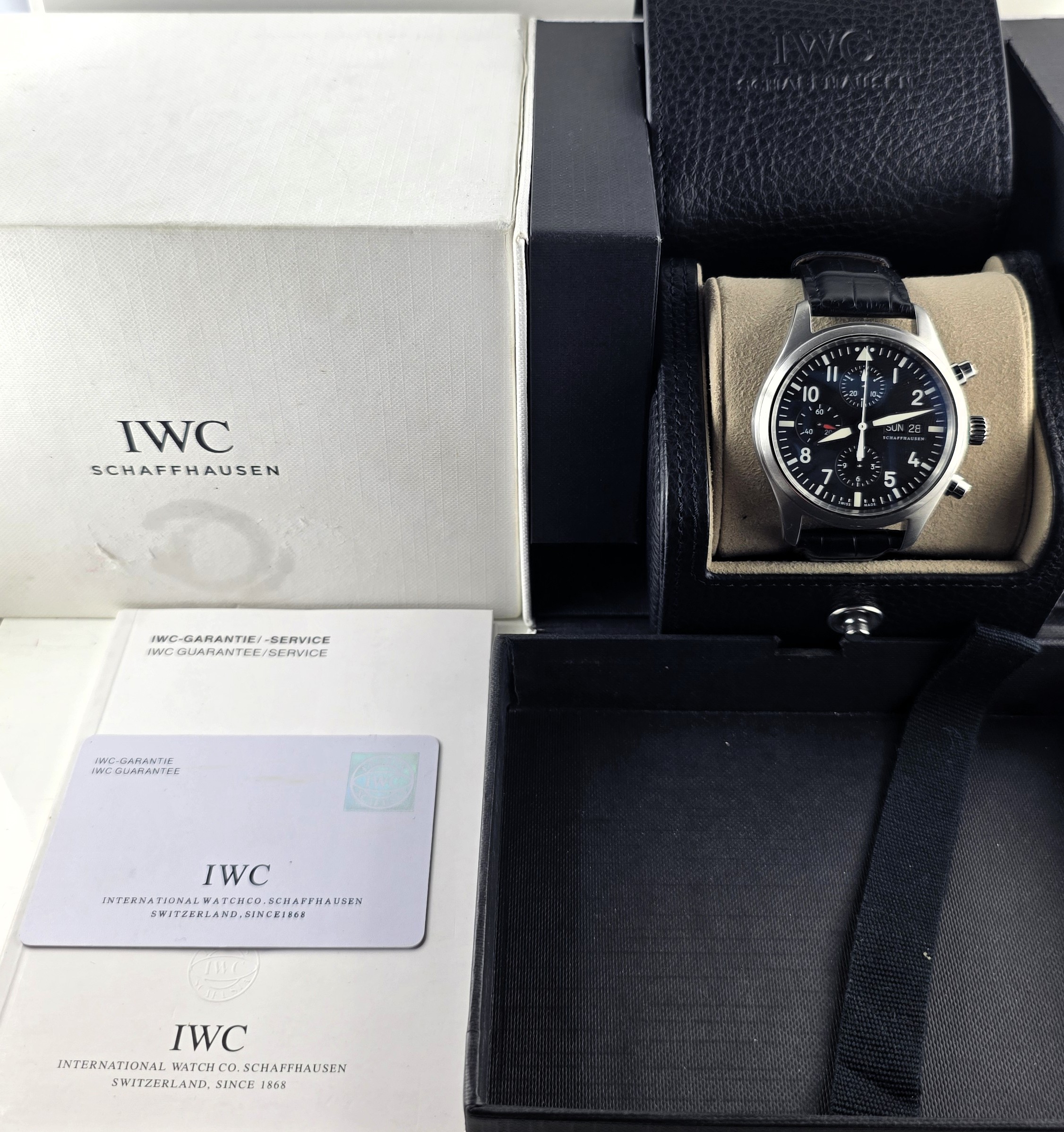 IWC Pilot's Watch Chronograph 42mm Classic – Acciaio (Full Set - Rif. IW3717-01) - immagine 2