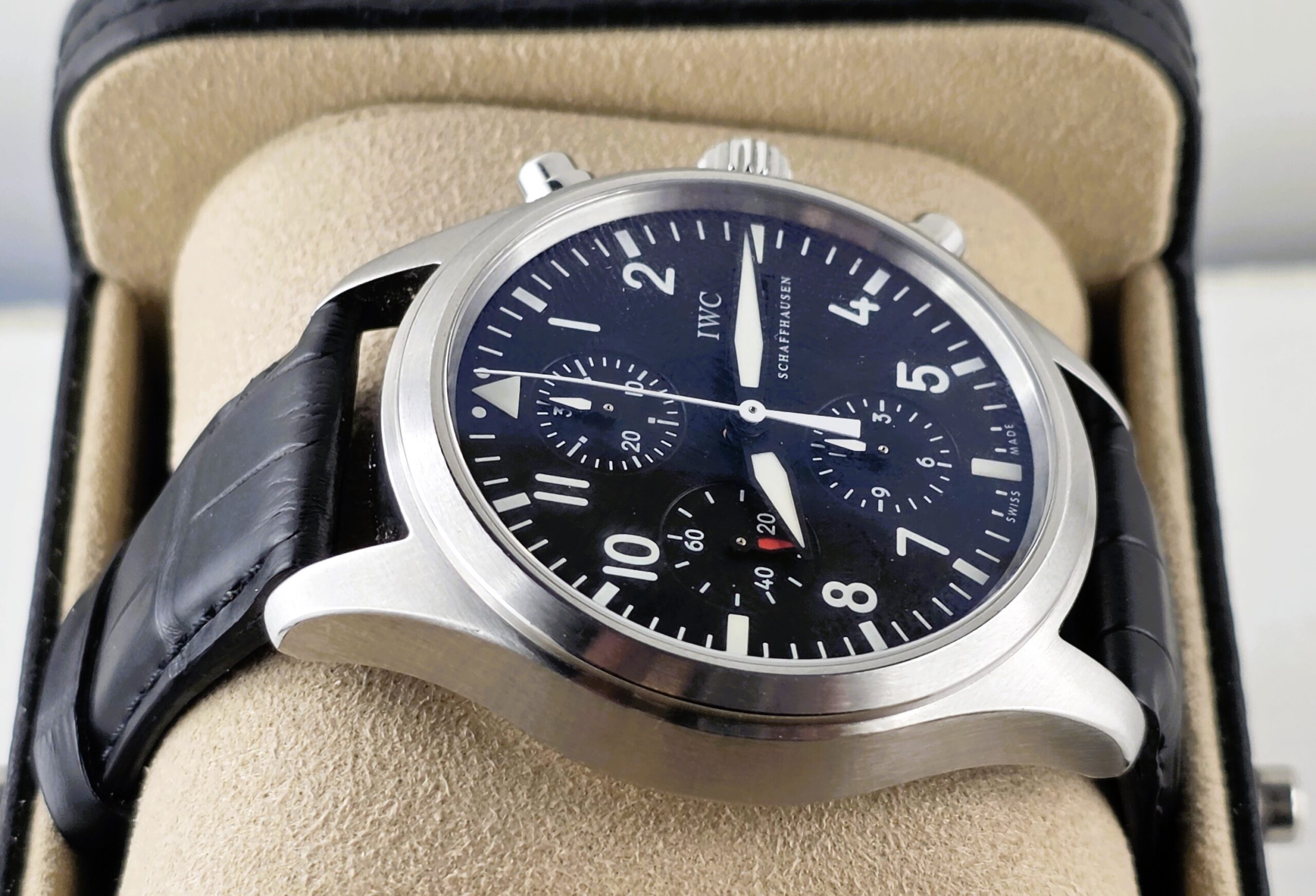 IWC Pilot's Watch Chronograph 42mm Classic – Acciaio (Full Set - Rif. IW3717-01) - immagine 4