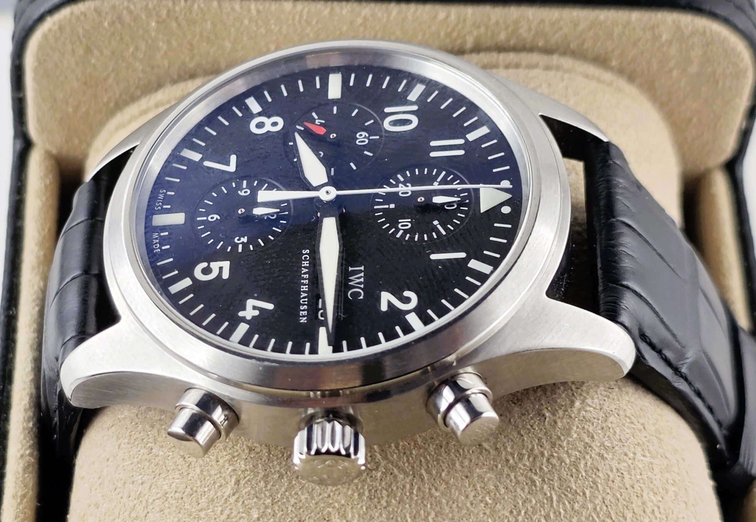IWC Pilot's Watch Chronograph 42mm Classic – Acciaio (Full Set - Rif. IW3717-01) - immagine 5
