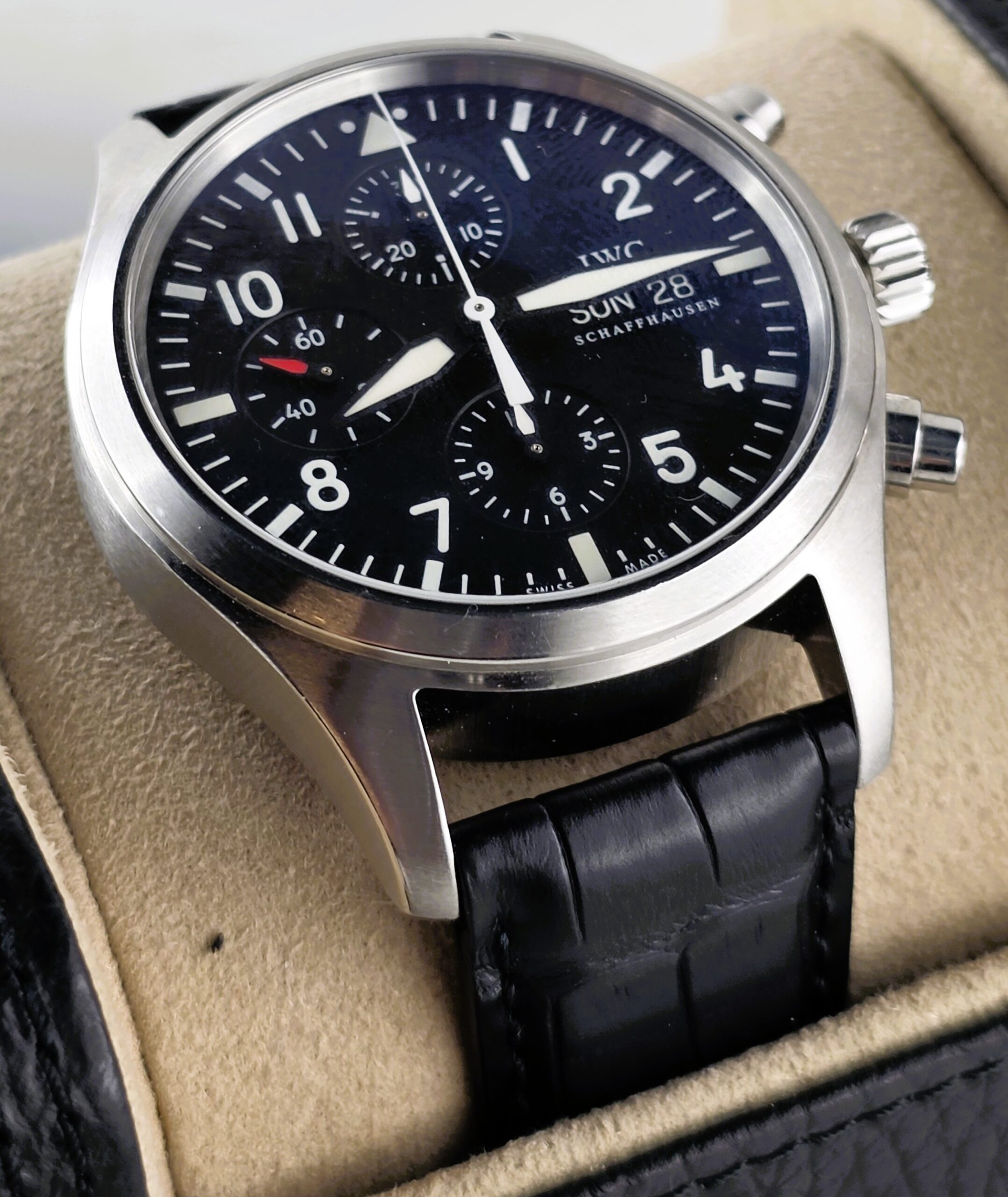 IWC Pilot's Watch Chronograph 42mm Classic – Acciaio (Full Set - Rif. IW3717-01) - immagine 6