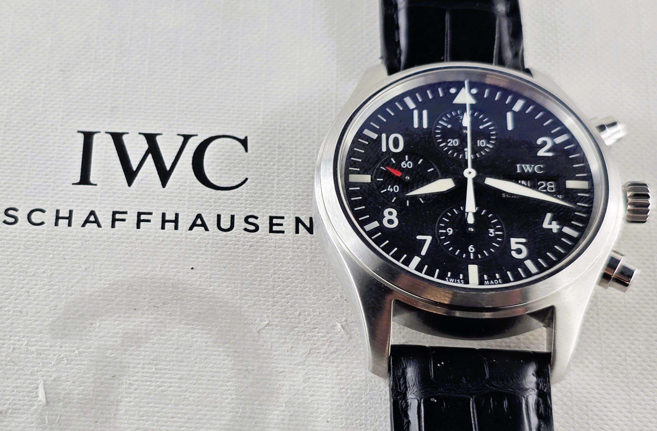 IWC Pilot's Watch Chronograph 42mm Classic – Acciaio (Full Set - Rif. IW3717-01) - immagine 11
